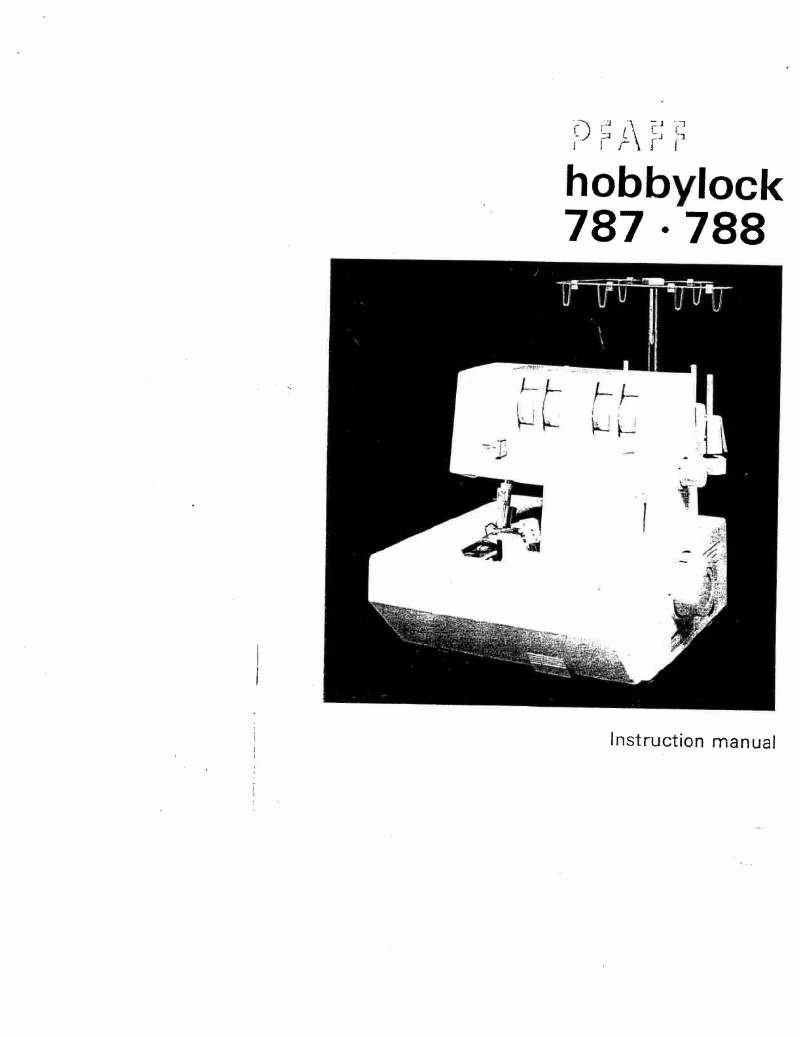 Page n°1 - Manuel utilisateur Pfaff hobbylock 787
