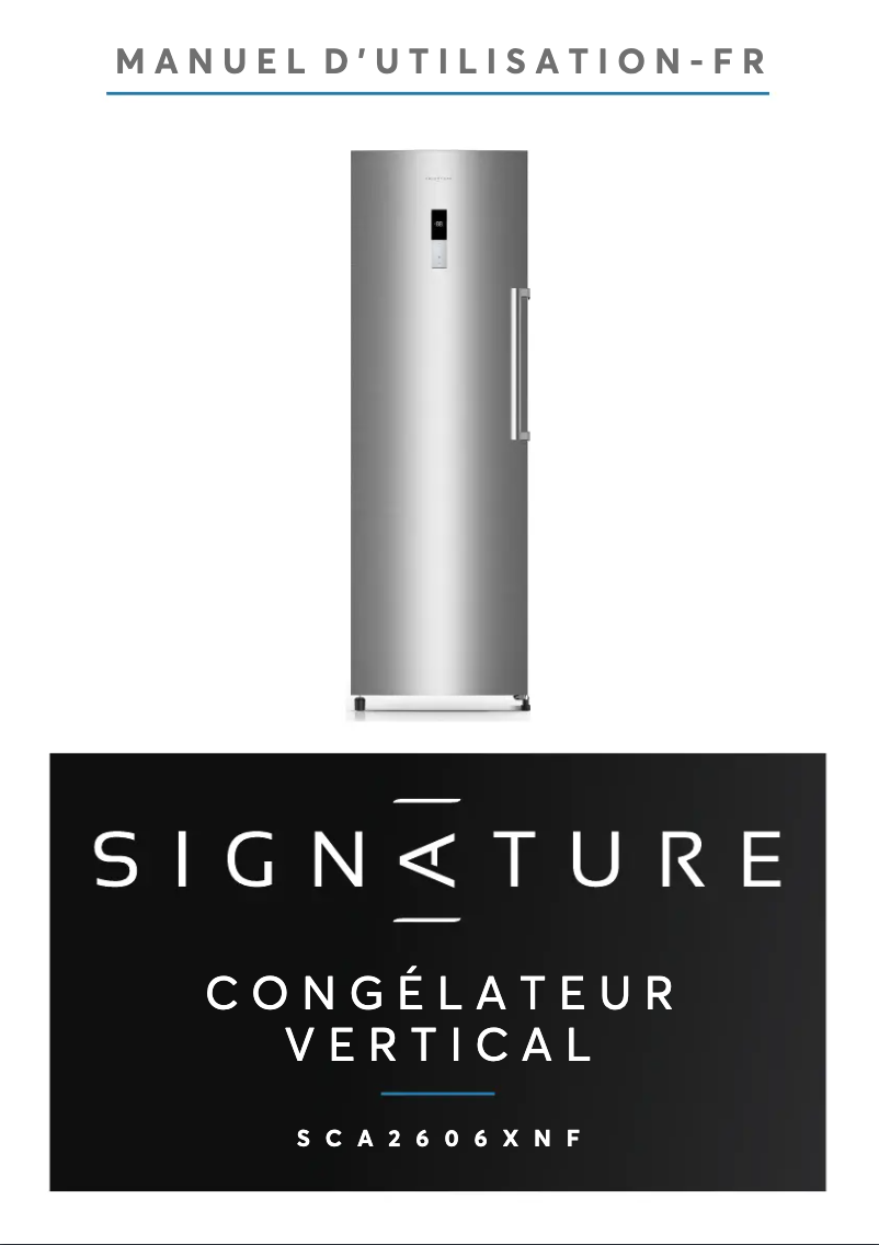 Page n°1 - Manuel utilisateur Signature SCA2606XNF
