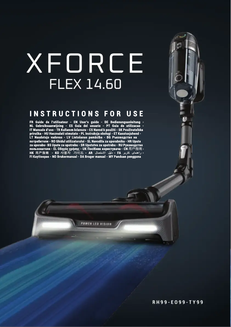 Página 1 del manual Instrucciones de seguridad Rowenta X-Force Flex 14.60 RH9958