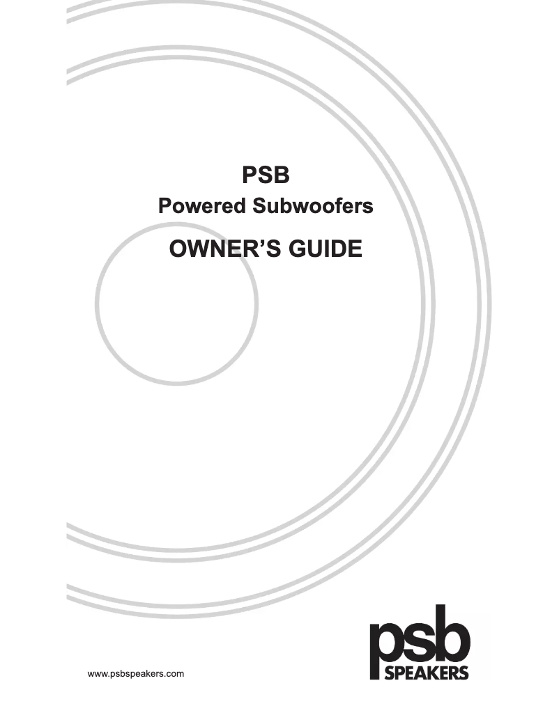 First page image of the manual for SubSeries 450