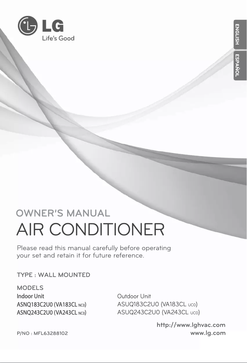 Image de la première page du manuel de l'appareil VA183CL