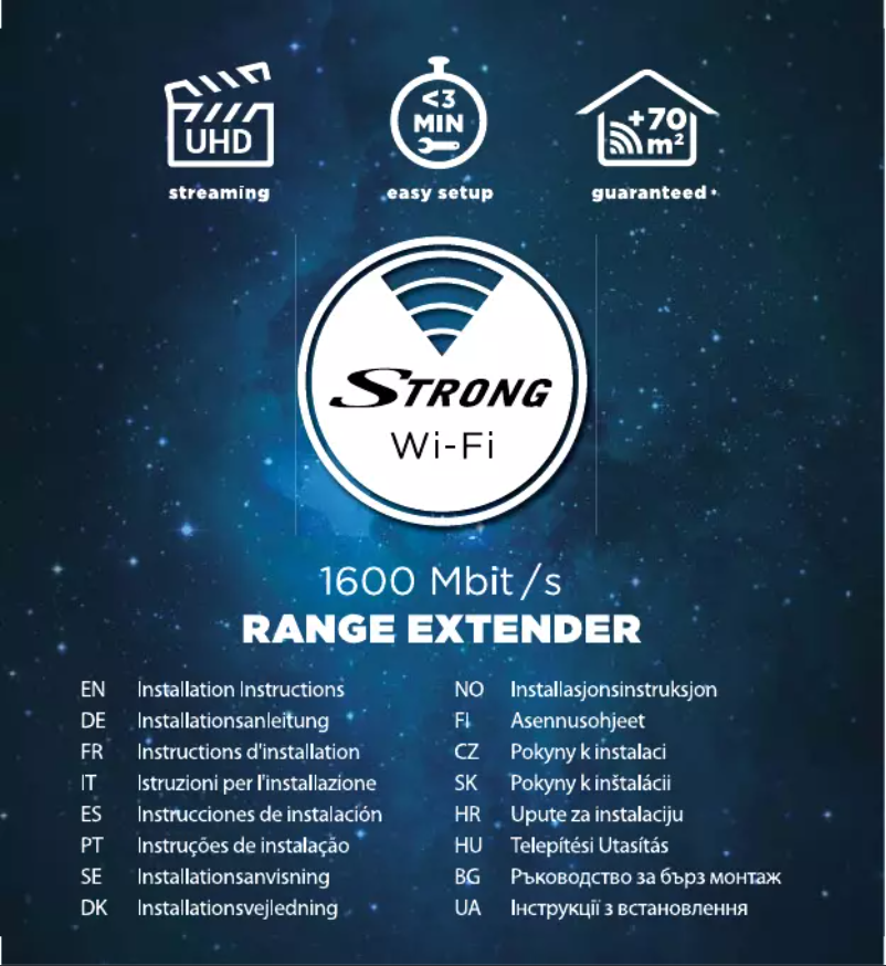 Page 1 de la notice Manuel utilisateur Strong Extender 1600