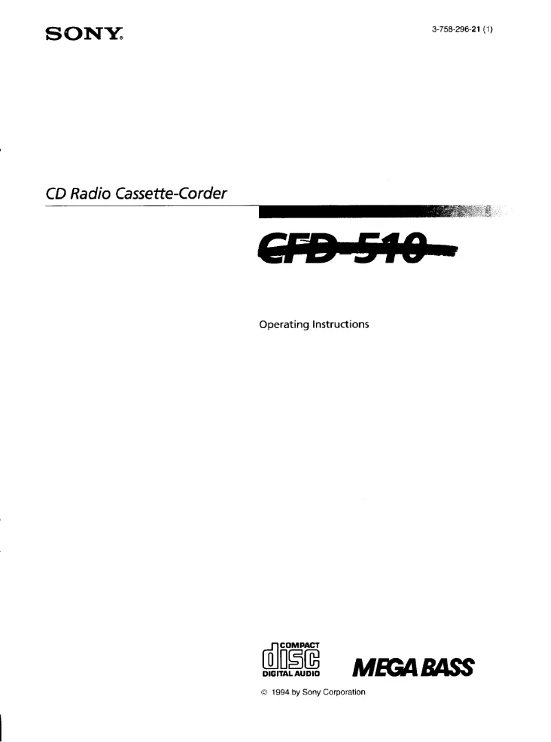 Página 1 del manual Manual de usuario Sony CFD-510