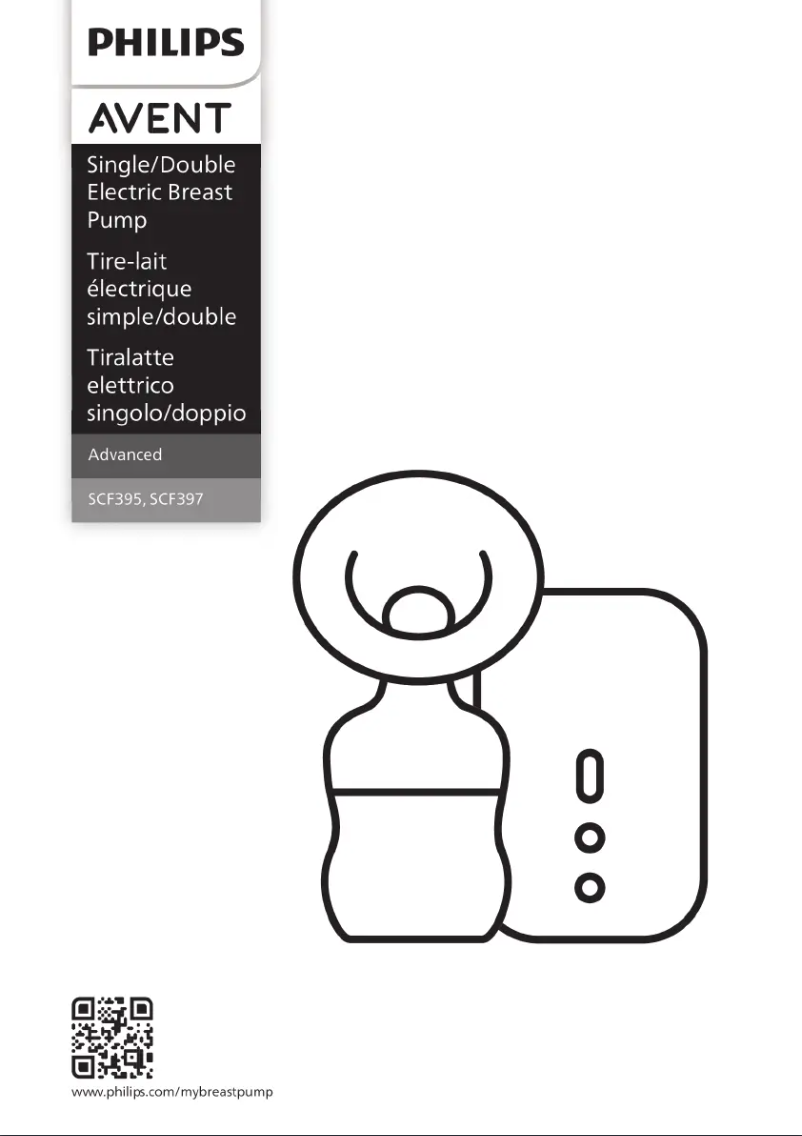 Image de la première page du manuel de l'appareil Avent SCF395