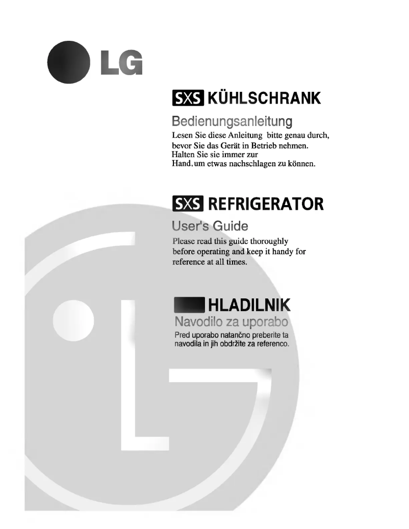 Page n°1 - Manuel utilisateur LG GC-P227STDA