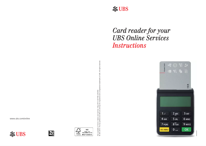 Page n°1 - Manuel utilisateur UBS Card reader