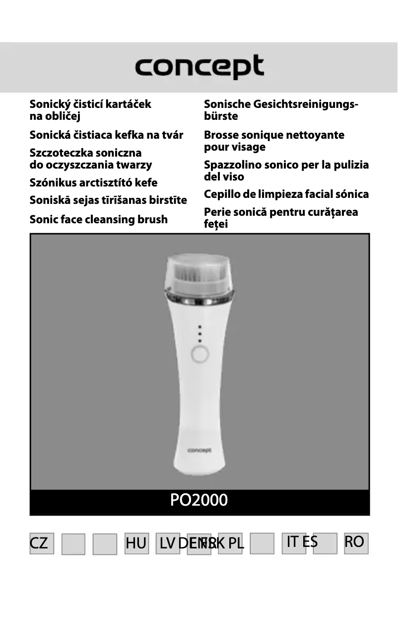 Page 1 de la notice Manuel utilisateur Concept Perfect Skin PO2000