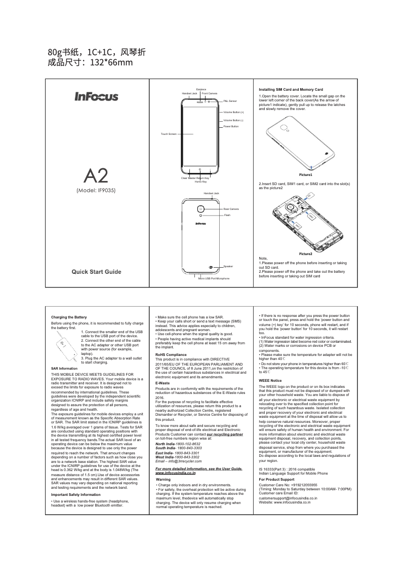 Page n°1 - Manuel utilisateur InFocus A2
