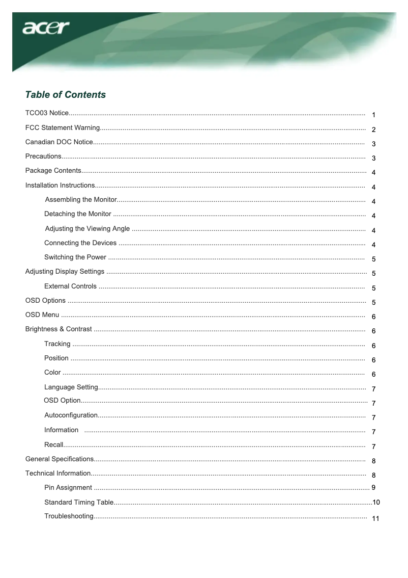 Imagen de la primera página del manual del dispositivo AL1516W
