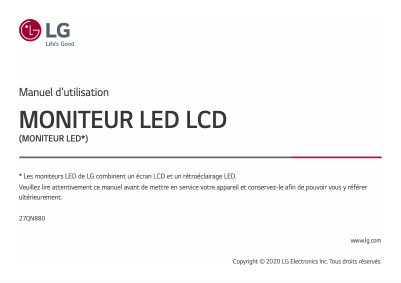 Página 1 del manual Manual de usuario LG 27QN880-B