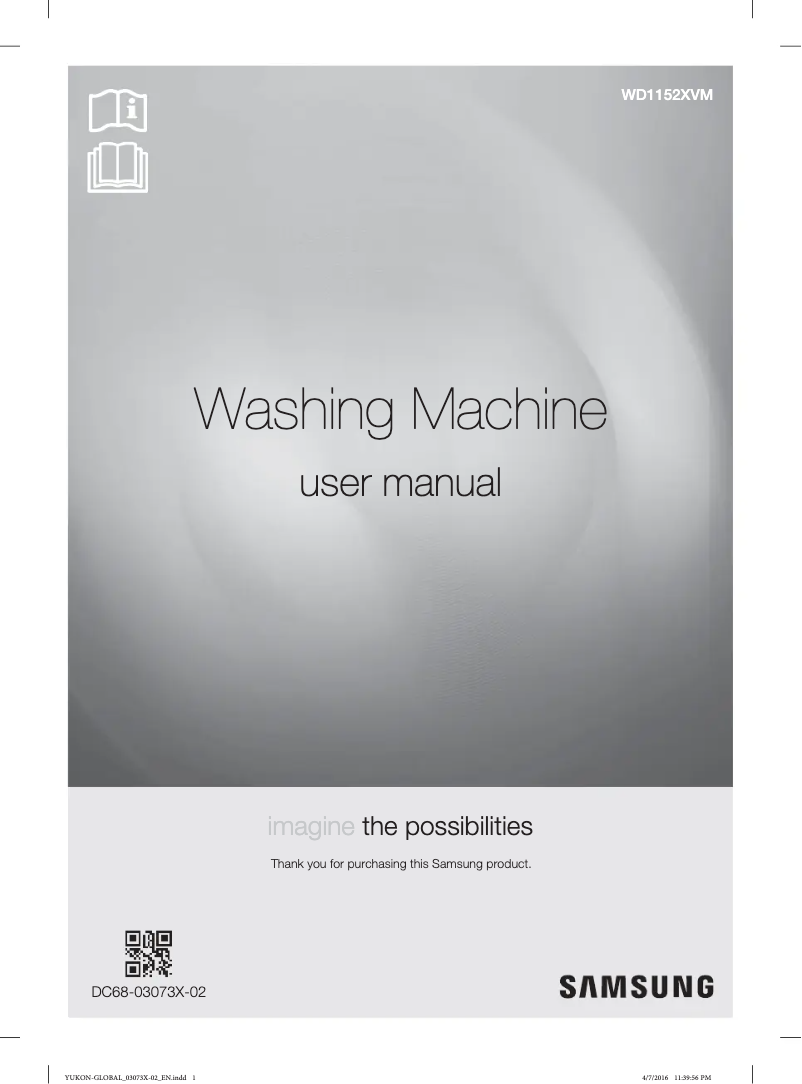 Page n°1 - Manuel utilisateur Samsung WD1152XVM
