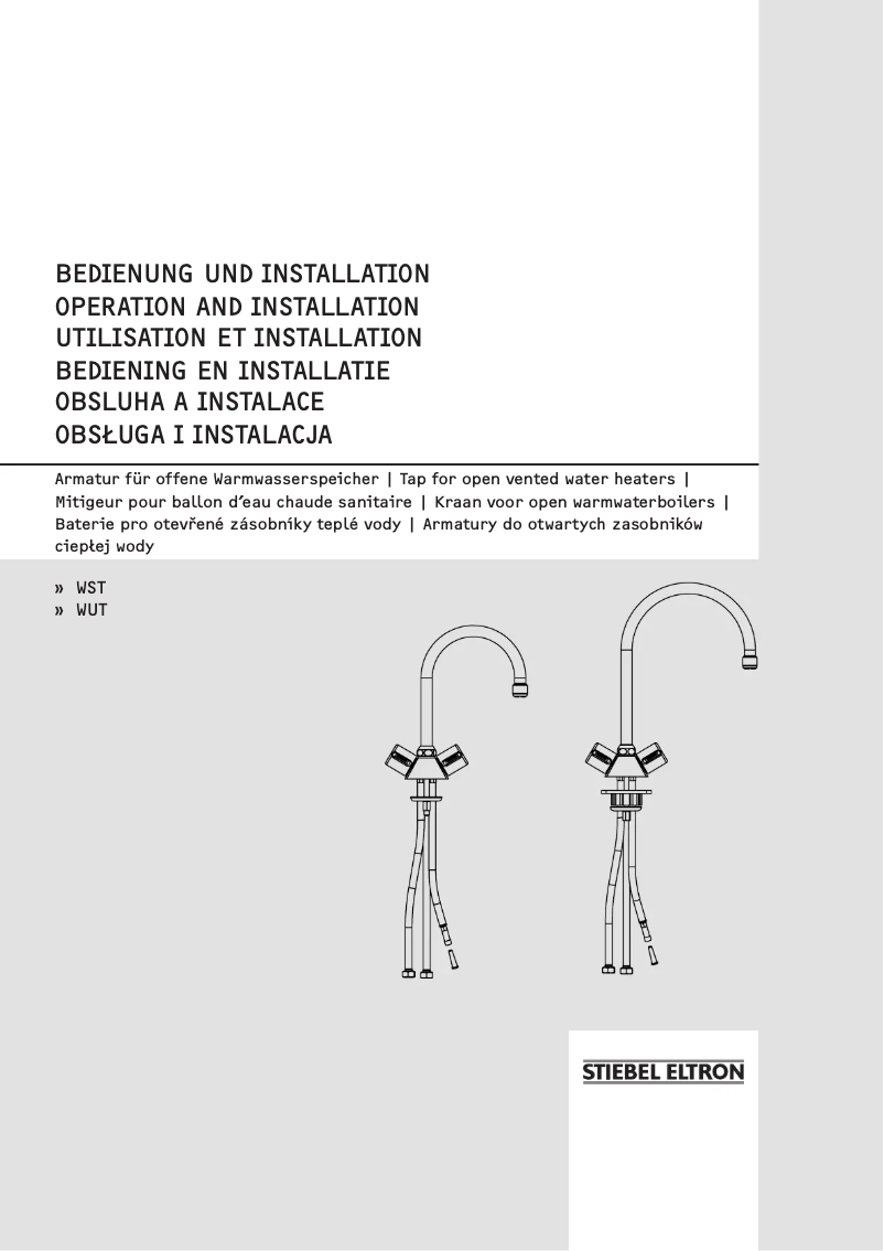 Image de la première page du manuel de l'appareil WST
