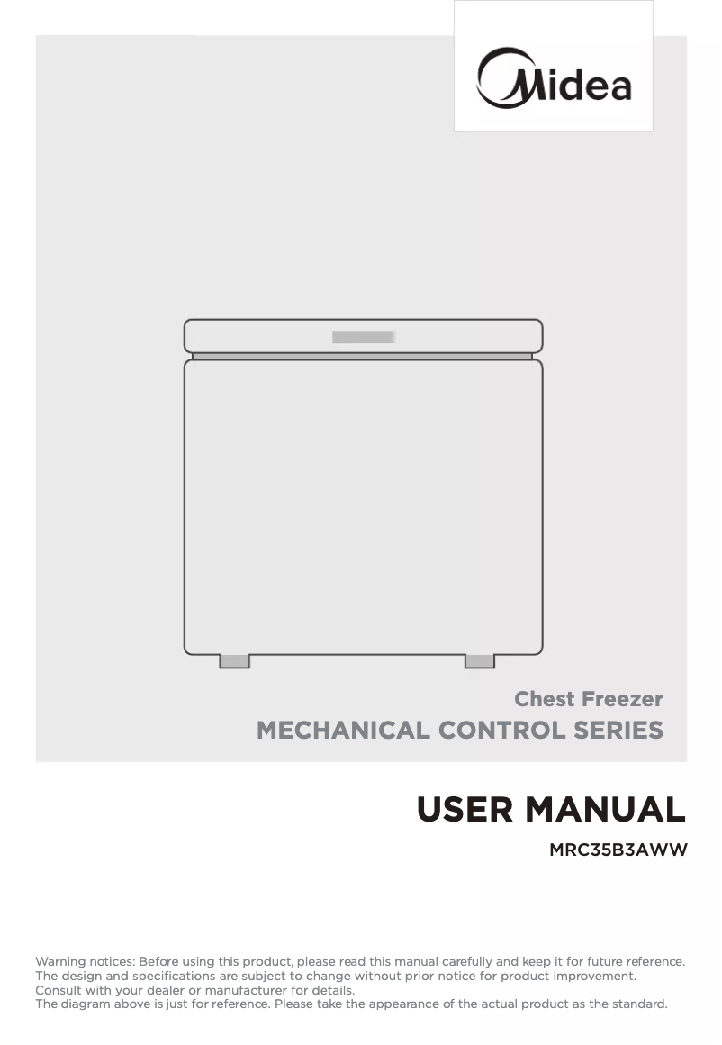 Page n°1 - Manuel utilisateur Midea MRC35B3AWW