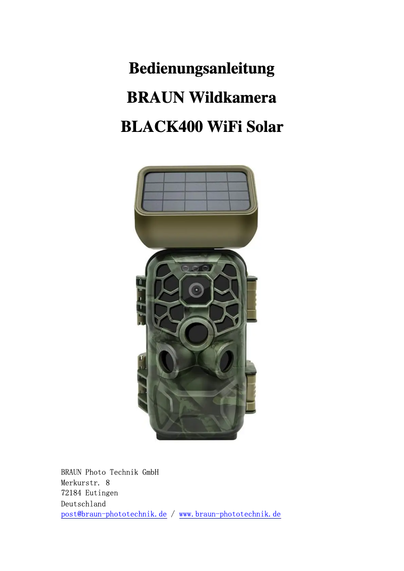 Page n°1 - Manuel utilisateur Braun Black 400