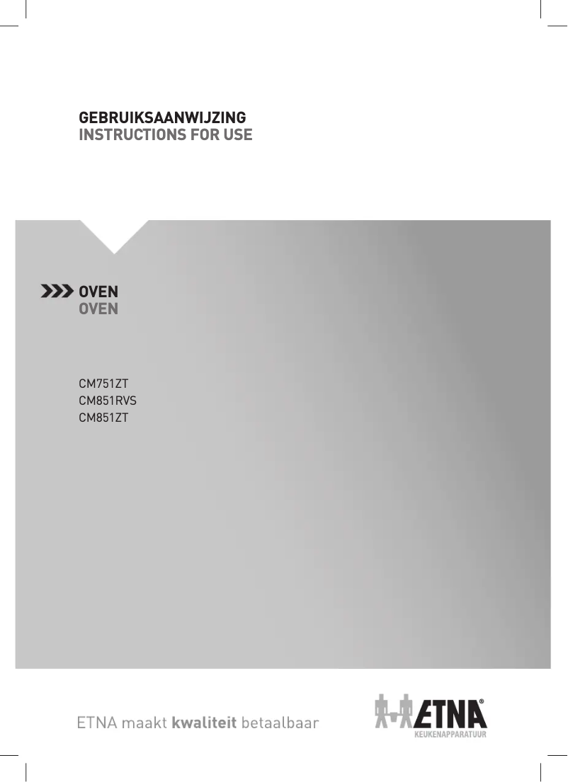 Page 1 de la notice Manuel utilisateur Etna CM450ZT