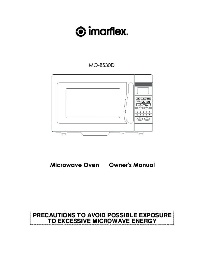 Page 1 de la notice Manuel utilisateur Imarflex MO-BS30D