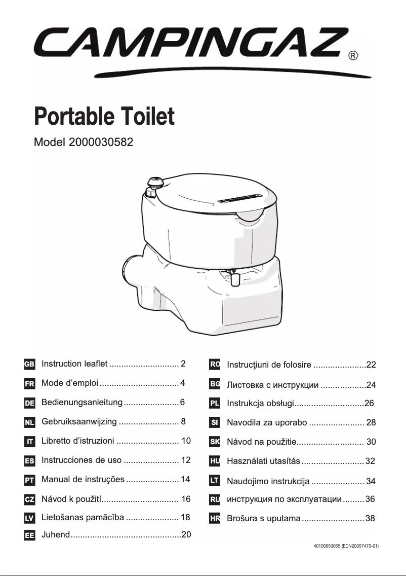 Page n°1 - Manuel utilisateur Campingaz 2000030582