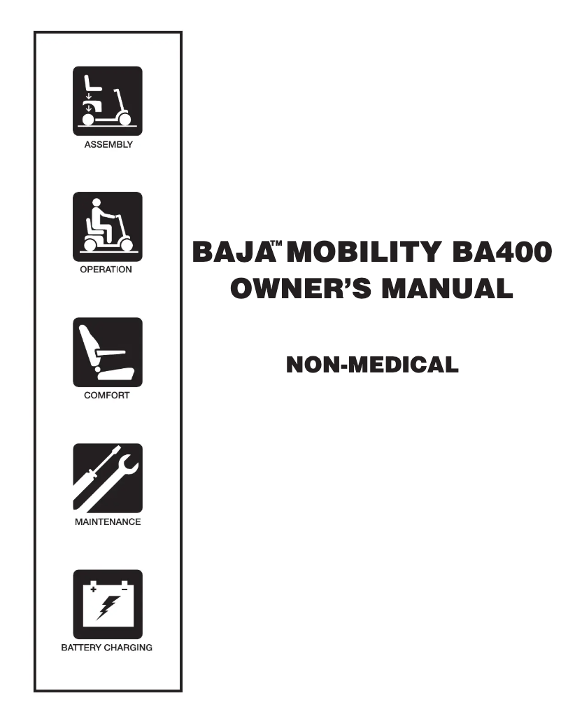 Page 1 de la notice Manuel utilisateur Baja Mobility Wrangler 2