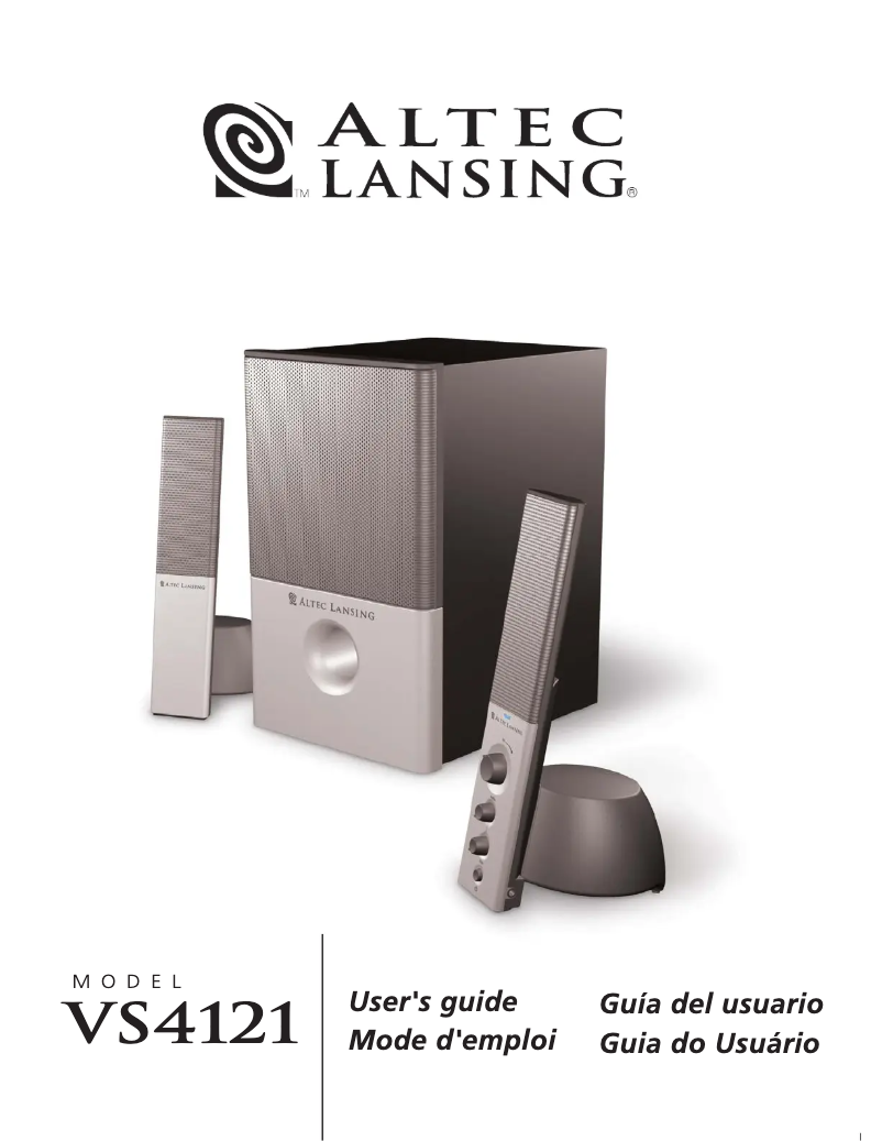 Page 1 de la notice Manuel utilisateur Altec Lansing VS4121