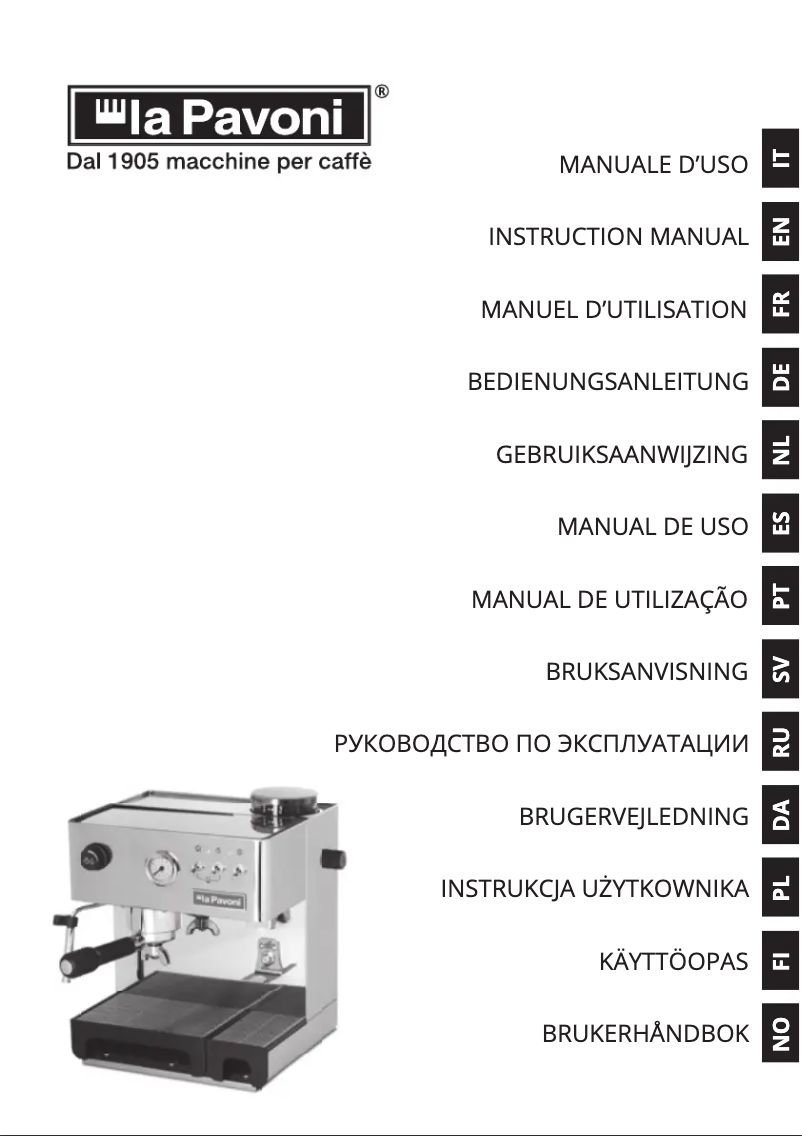 Page 1 de la notice Manuel utilisateur la Pavoni Domus Bar