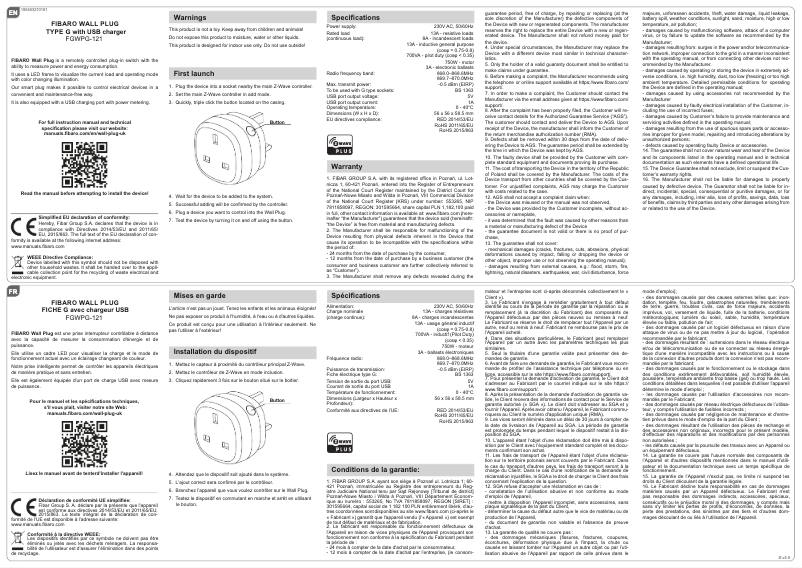 Page n°1 - Manuel utilisateur Fibaro FGWPG-111