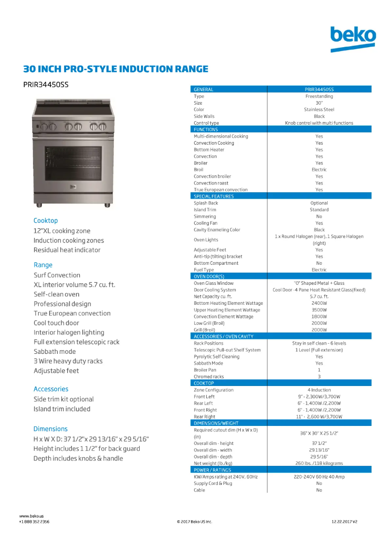 Image de la première page du manuel de l'appareil PRIR34450SS