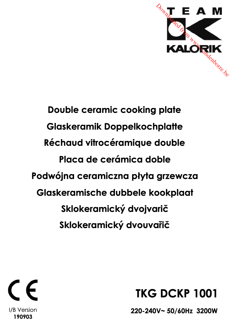 Página 1 del manual Manual de usuario Kalorik TKG DCKP 1001