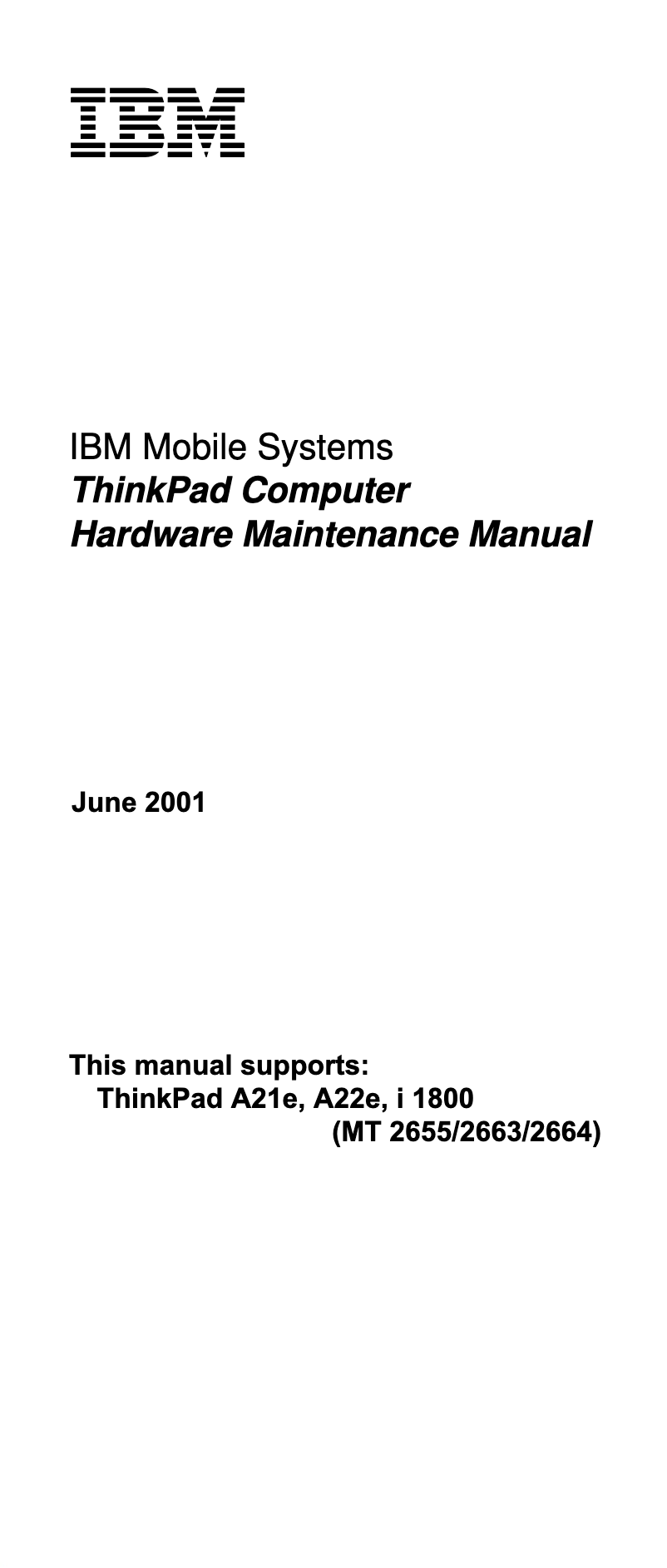 Page 1 de la notice Manuel utilisateur Lenovo ThinkPad A21e