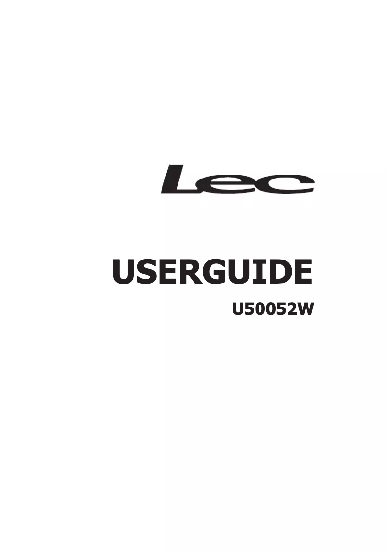 Página 1 del manual Manual de usuario LEC U50052