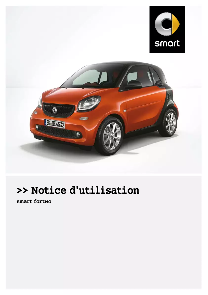 Page 1 de la notice Manuel utilisateur Smart Fortwo (2015)