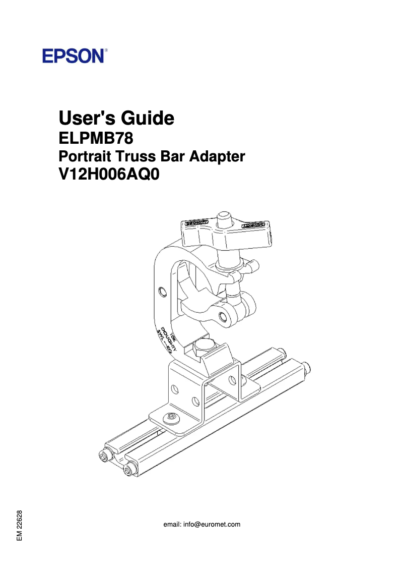 Image de la première page du manuel de l'appareil ELPMB78