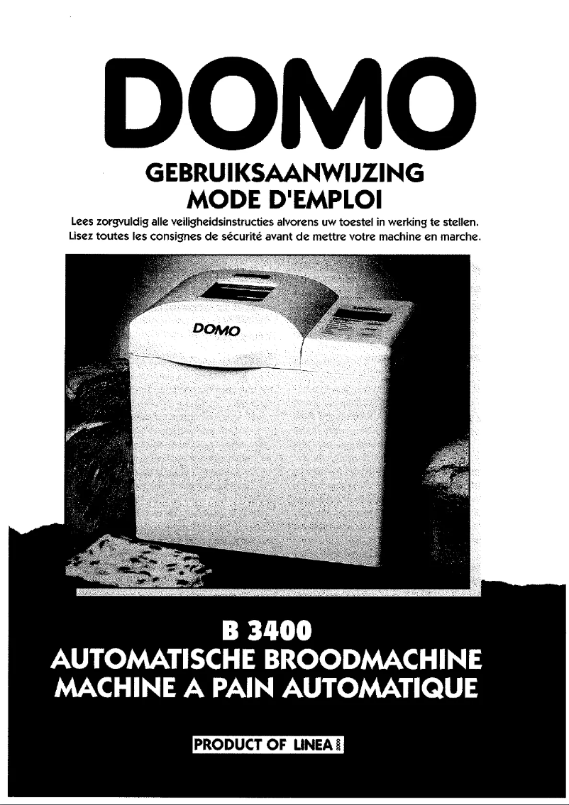 Page 1 de la notice Manuel utilisateur Domo B3400
