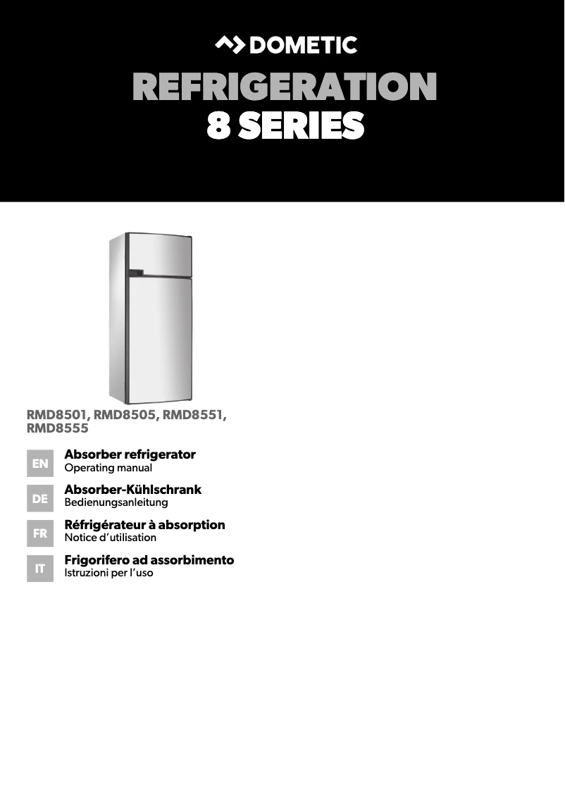 Página 1 del manual Manual de usuario Dometic RMD 8551