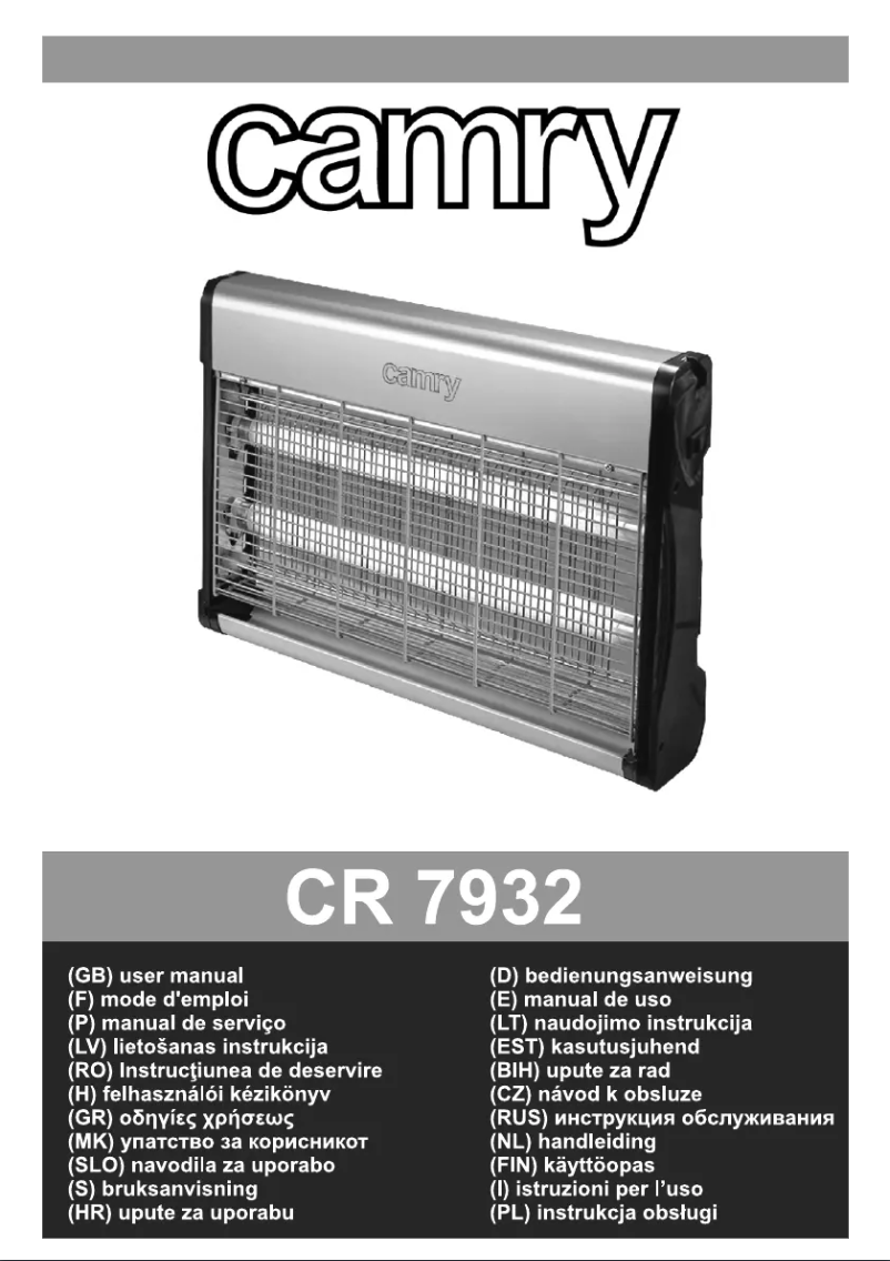 Page 1 de la notice Manuel utilisateur Camry CR 7932