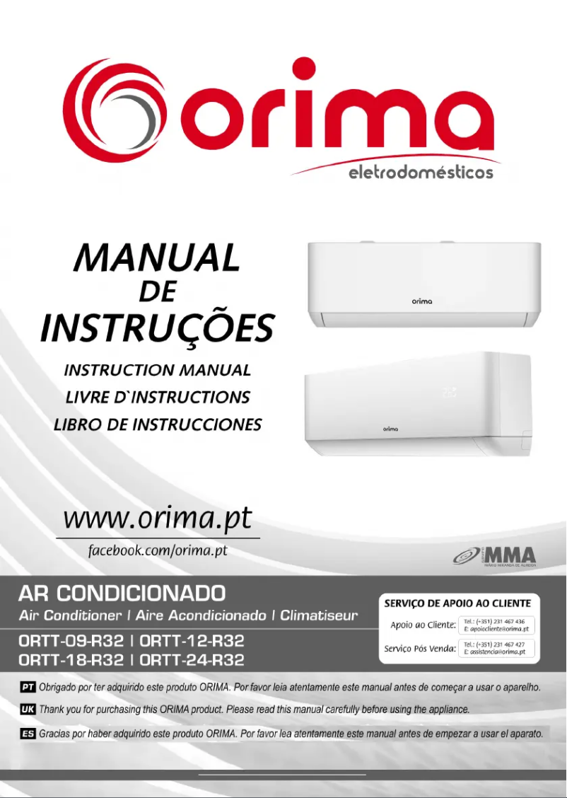 Page n°1 - Manuel utilisateur Orima ORTT-12-R32