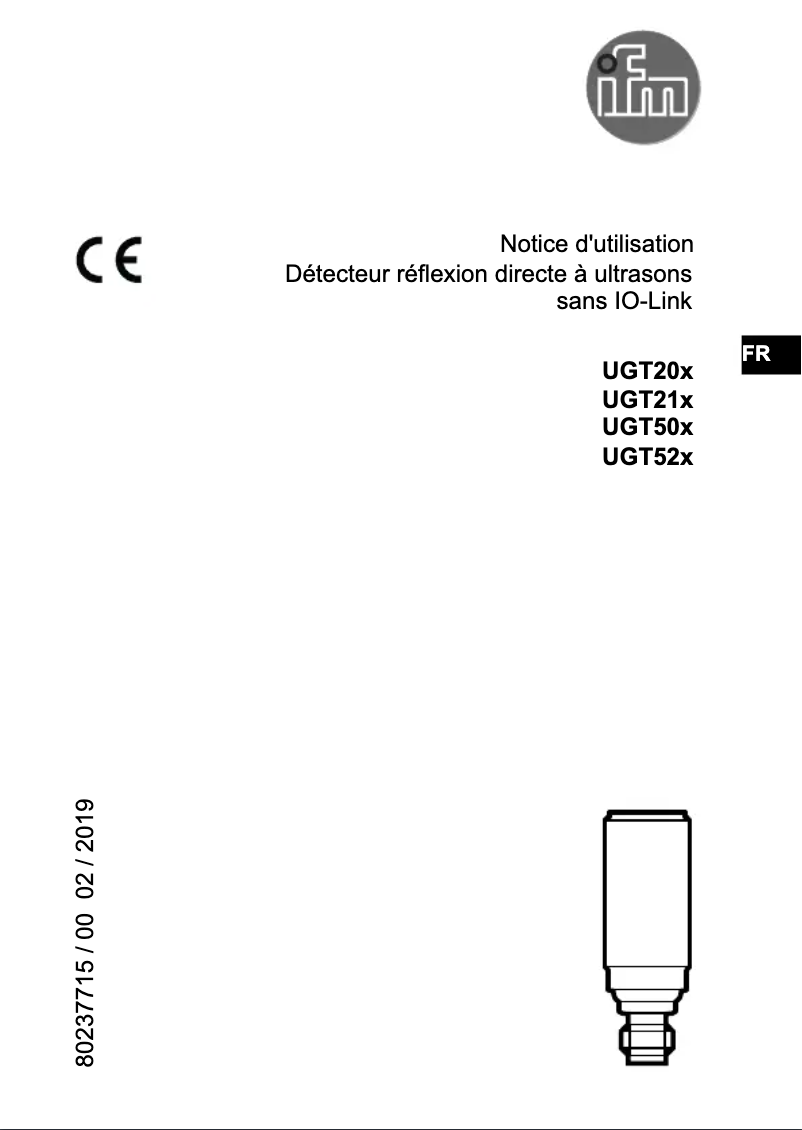 Page n°1 - Manuel utilisateur IFM UGT508