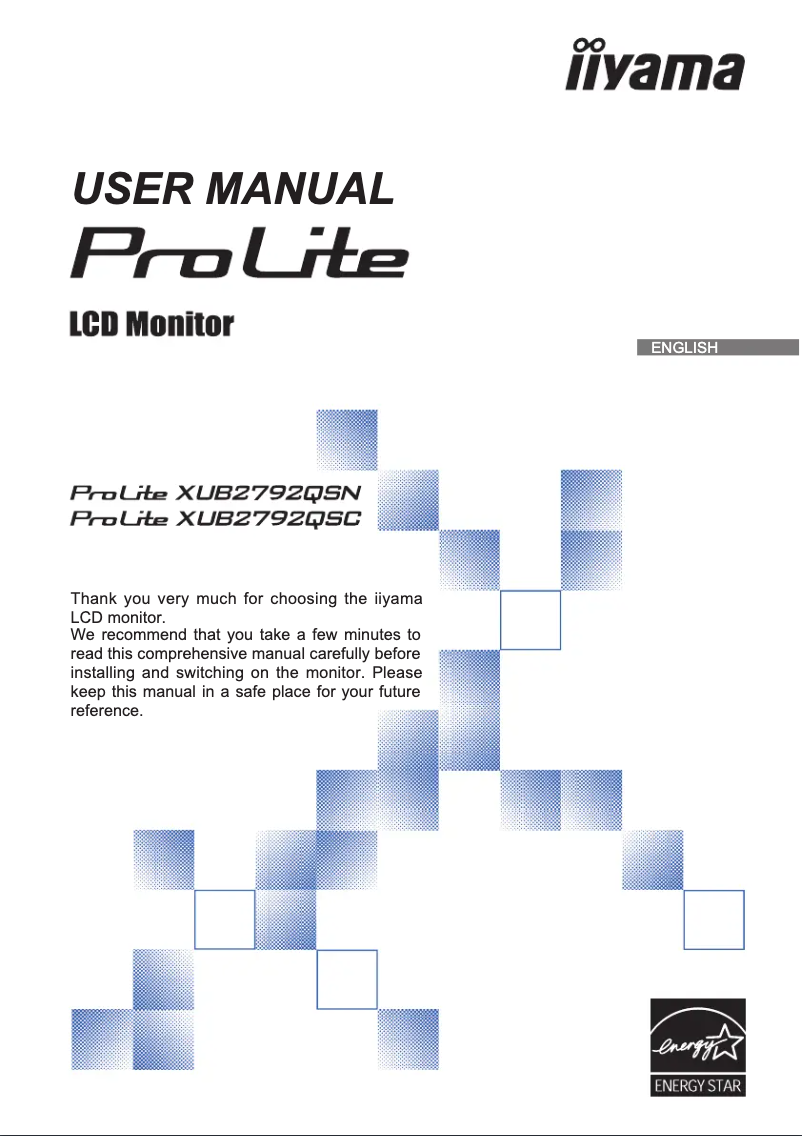 Page n°1 - Manuel utilisateur Iiyama ProLite XUB2792QSC