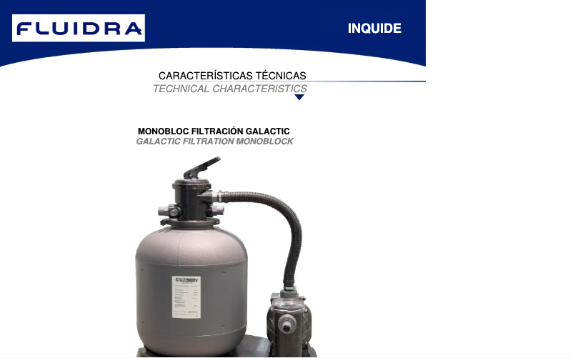 Page 1 de la notice Fiche technique AstralPool Galactic