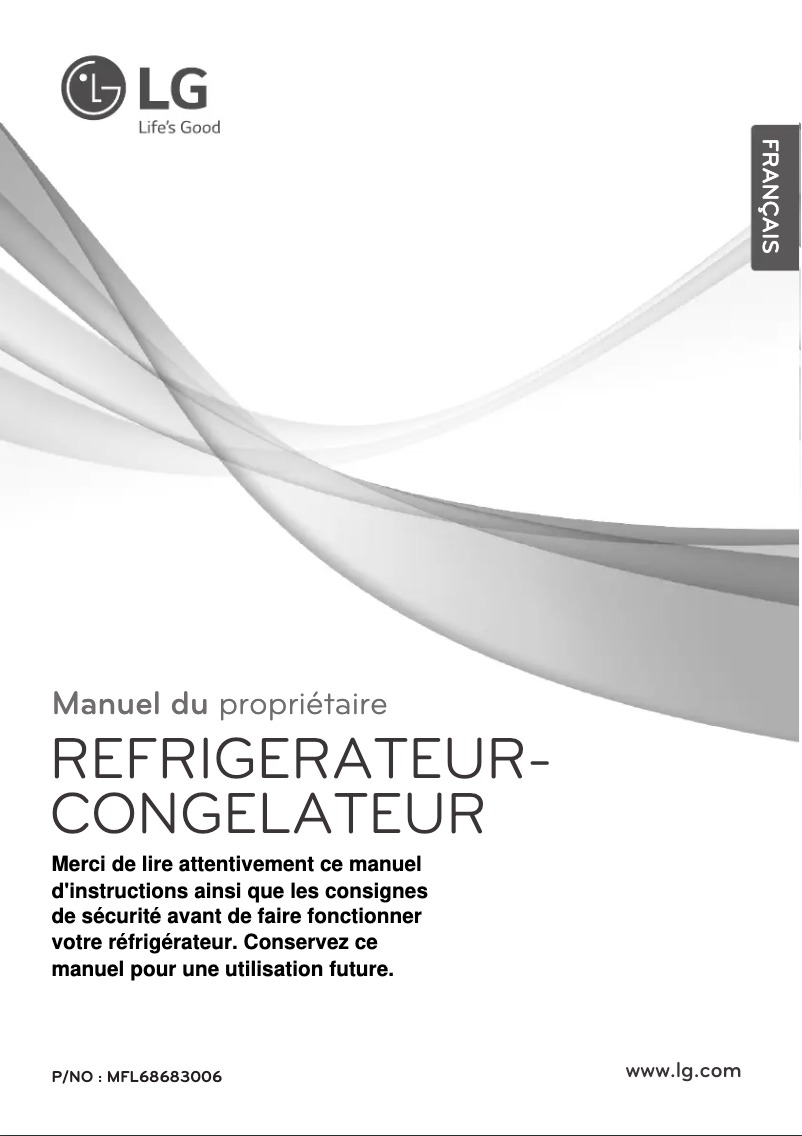 Page 1 de la notice Manuel utilisateur LG GR-B354SLCR