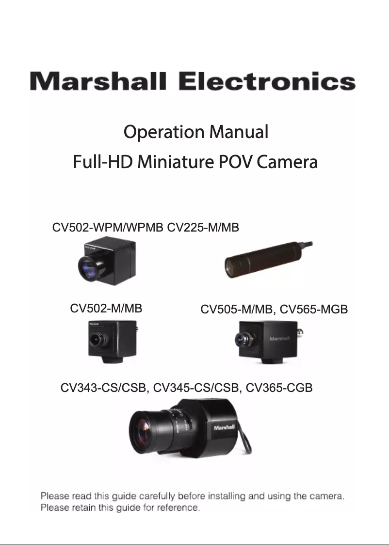 Image de la première page du manuel de l'appareil CV225-MB