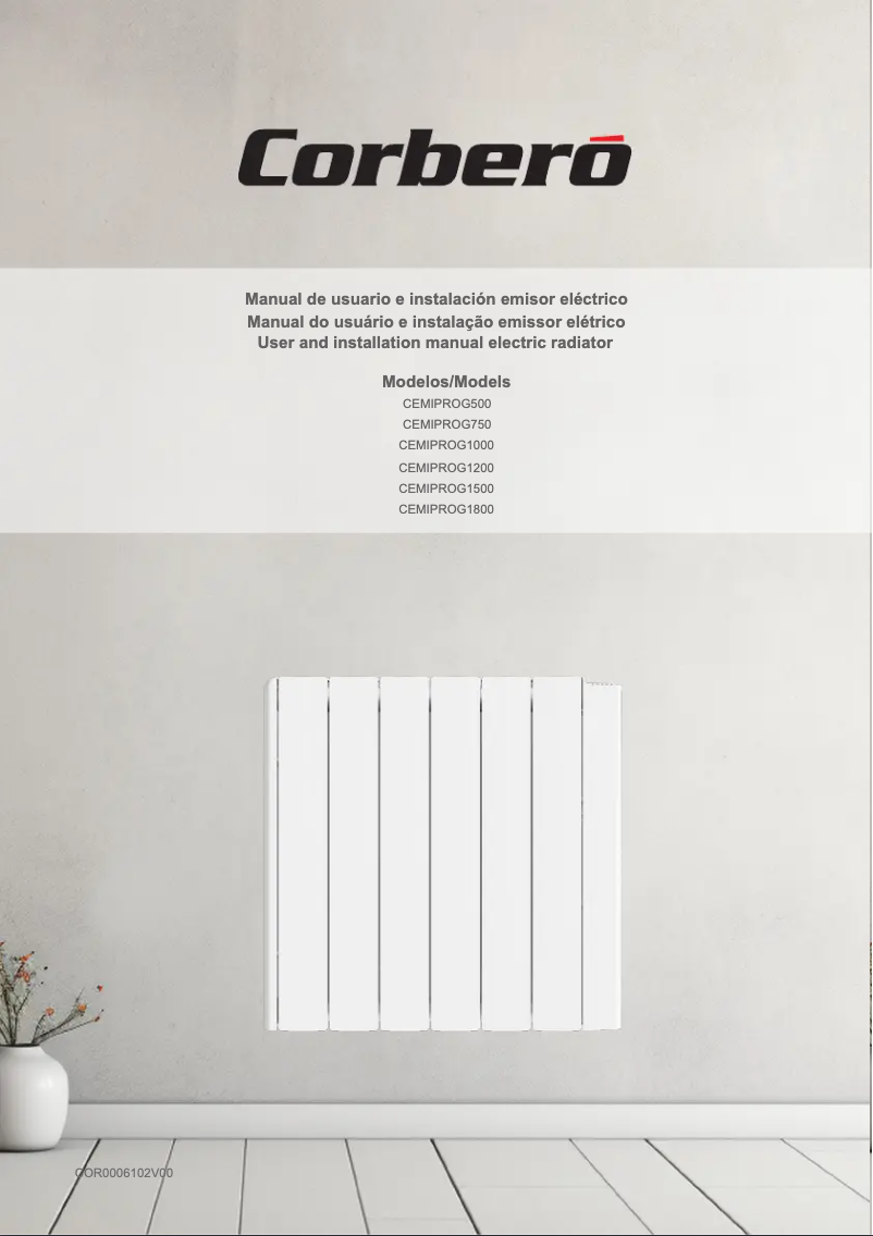 Page 1 de la notice Manuel utilisateur Corbero CEMIPROG1800