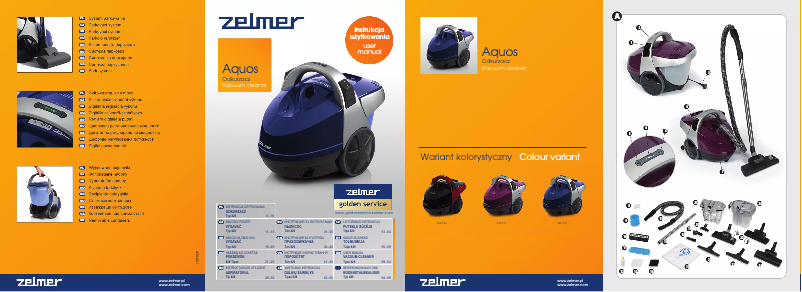 Page n°1 - Manuel utilisateur Zelmer Aquos ZVC722ST