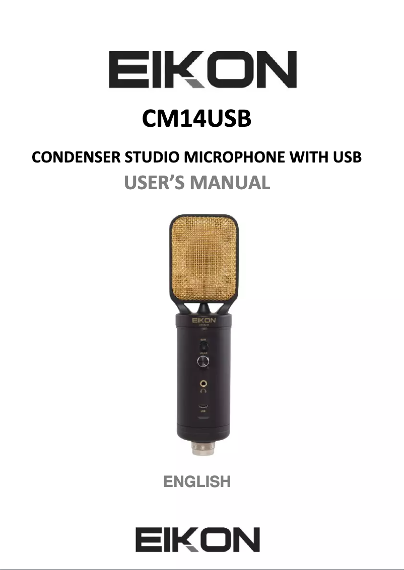 Image de la première page du manuel de l'appareil CM14USB