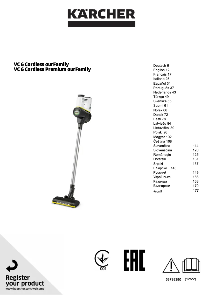 Page n°1 - Manuel utilisateur Kärcher VC 6 Cordless ourFamily