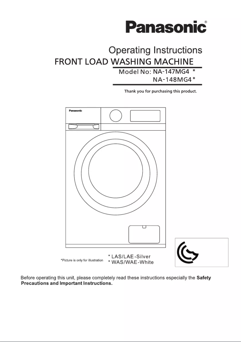 Page 1 de la notice Manuel utilisateur Panasonic NA-147MG4