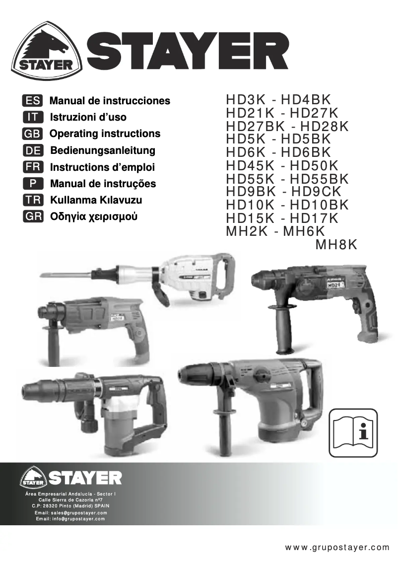 Page n°1 - Manuel utilisateur Stayer HD10K