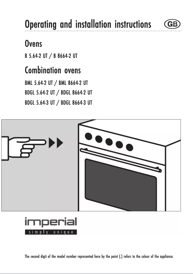 Page n°1 - Manuel utilisateur Imperial BDGL 5.64-2 UT