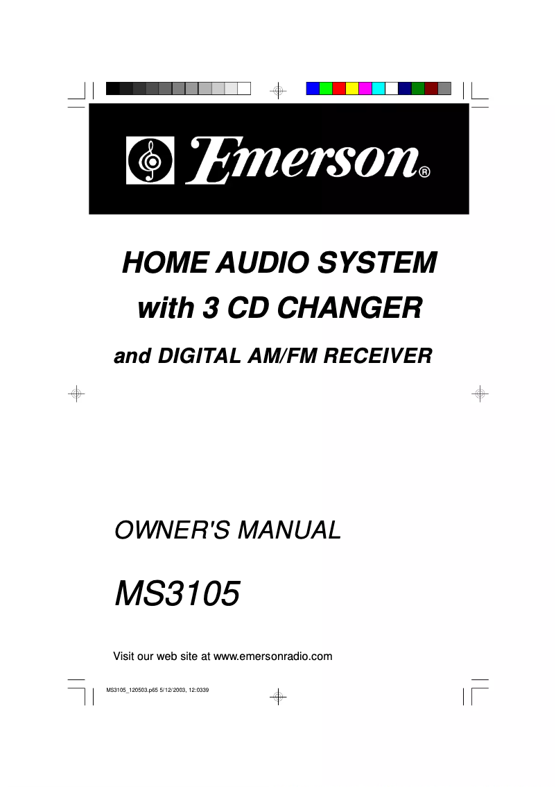 Image de la première page du manuel de l'appareil MS3105