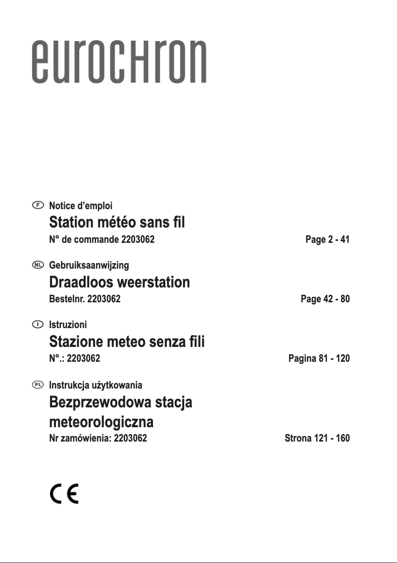 Page n°1 - Manuel utilisateur Eurochron EC-4406124