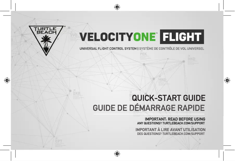Image de la première page du manuel de l'appareil VelocityOne Flight